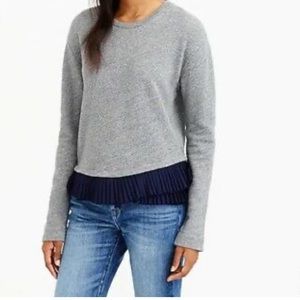 J.Crew medium ruffle bottom sweatshirt